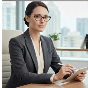 Tiffany & Co TF 2063 8081 Dark Havana Cat Eye Eyeglasses Silver Chain Link 52mm